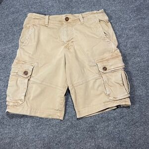 American Eagle Mens Cargo Shorts Size 30 Khaki Classic Fit Extreme Flex Cotton